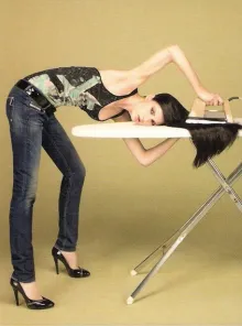 ironing hair